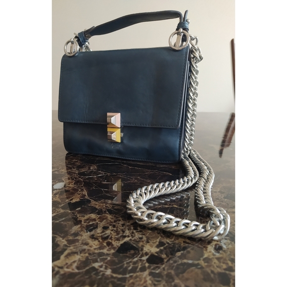 Fendi Calfskin Kan I Shoulder Bag